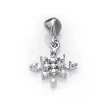 Gümüş Kar Tanesi Bayan Kolye
