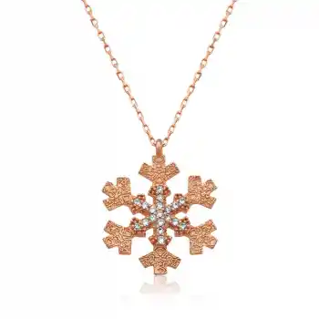 Gümüş Kar Tanesi Bayan Kolye