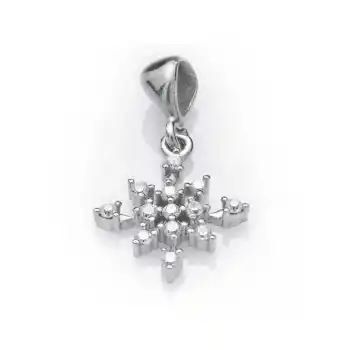 Gümüş Kar Tanesi Bayan Kolye