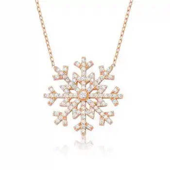 Gümüş Kar Tanesi Bayan Kolye