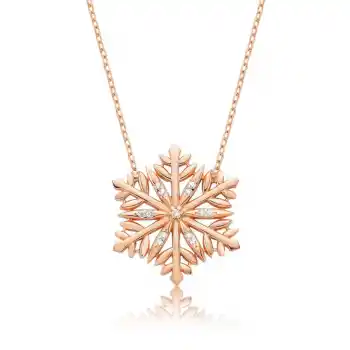Gümüş Kar Tanesi Bayan Kolye