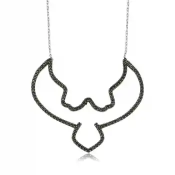 Gümüş Kara Kartal Bayan Kolye