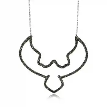 Gümüş Kara Kartal Bayan Kolye