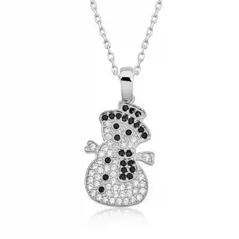 Gümüş Kardan Adam Kadın Kolye