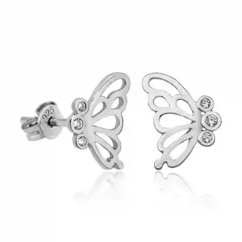 Gümüş Kelebek Bayan Küpe