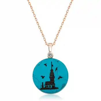 ​Gümüş Kız Kulesi Manzaralı Bayan Kolye