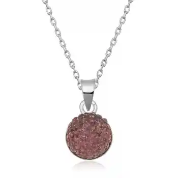 Gümüş Kristal Taşlı Kadın Kolye