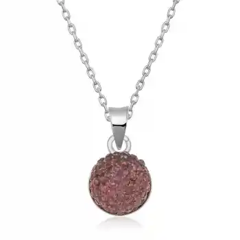 Gümüş Kristal Taşlı Kadın Kolye