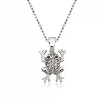 Gümüş Kurbağa Bayan Kolye