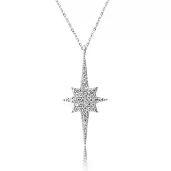 Gümüş Kutup Yıldızı Bayan Kolye