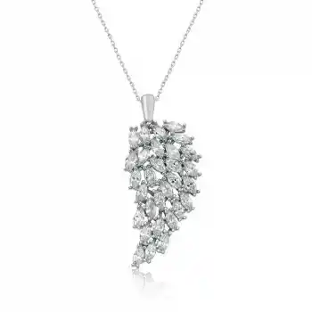 ​Gümüş Melek Kanadı Bayan Kolye