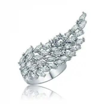 Gümüş Melek Kanadı Bayan Yüzük