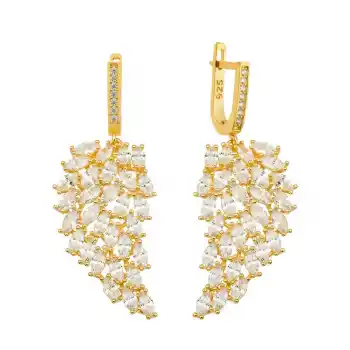 Gümüş Melek Kanadı Küpe