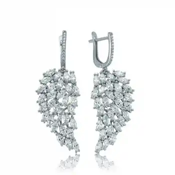 Gümüş Melek Kanadı Küpe