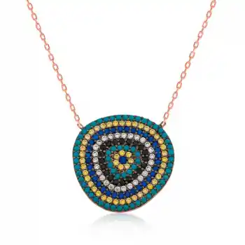 Gümüş Nazar Bayan Kolye