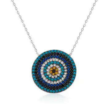 Gümüş Nazar Bayan Kolye