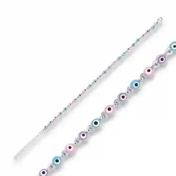 ​Gümüş Nazar Boncuklu Bileklik