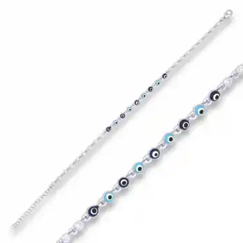 ​Gümüş Nazar Boncuklu Bileklik