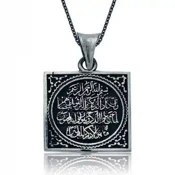 Gümüş Nazar Duası Bayan Kolye