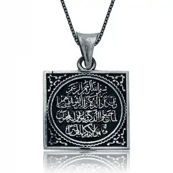 Gümüş Nazar Duası Bayan Kolye