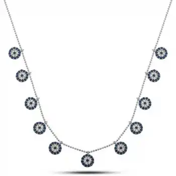 Gümüş Nazarlı Şans Kadın Kolye