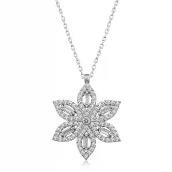 Gümüş Nergiz Çiçeği Kadın Kolye