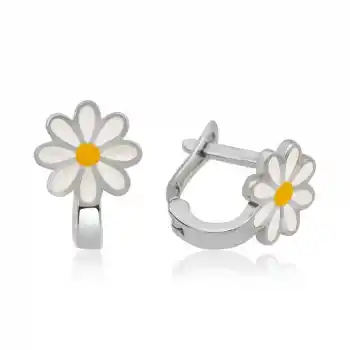 Gümüş Papatya Çocuk Küpesi