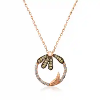 Gümüş Papatya ’’Seviyor’’ Kolye