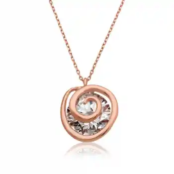 Gümüş Rose Aşk Döngüsü Bayan Kolye