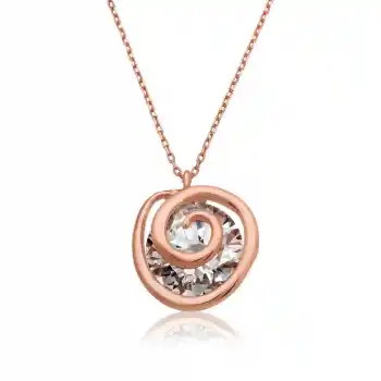 Gümüş Rose Aşk Döngüsü Bayan Kolye