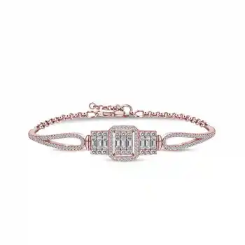 ​Gümüş Rose Baget Bayan Bileklik