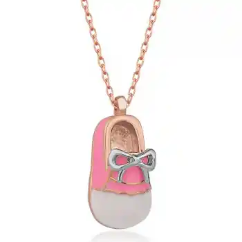 Gümüş Rose Kız Çocuk Pabuç Kadın Kolye