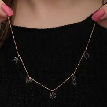 Gümüş Rose Şans Kadın Kolye