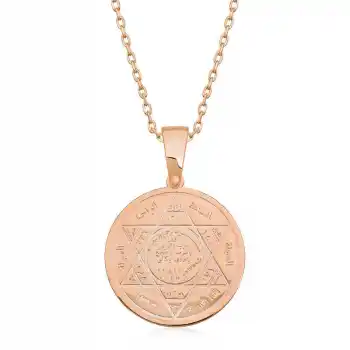 ​Gümüş Rose Süleyman Mührü Kolye