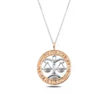 ​Gümüş Rose Terazi Burcu Kolye