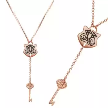 Gümüş Rose Ya Fettah Yazılı Kadın Kolye