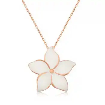 Gümüş Rose Yasemin Çiçeği Bayan Kolye