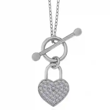Gümüş Sallantılı Kalp Kadın Kolye