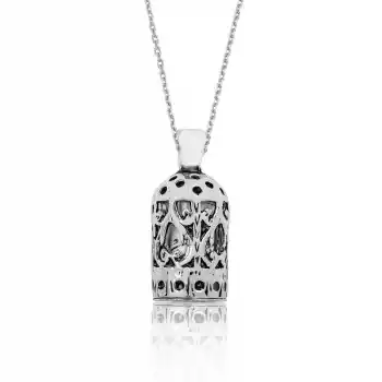Gümüş Silindir Cevşen Dualı Kolye