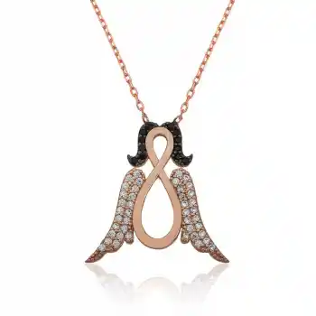 Gümüş Sonsuz Melek Bayan Kolye