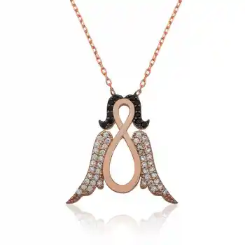 Gümüş Sonsuz Melek Bayan Kolye