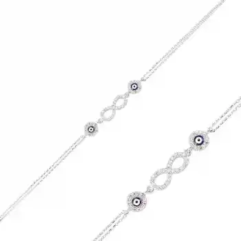 Gümüş Sonsuzluk Bayan Bileklik