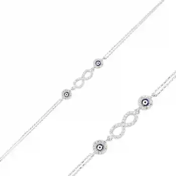 Gümüş Sonsuzluk Bayan Bileklik