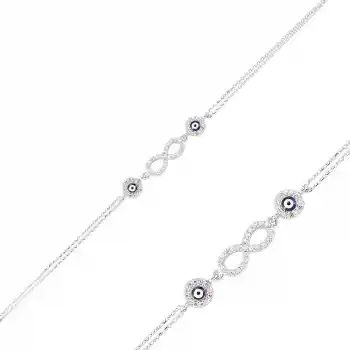 Gümüş Sonsuzluk Bayan Bileklik