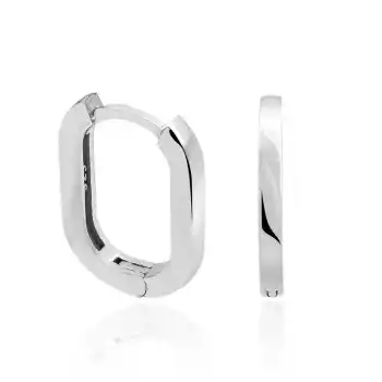 Gümüş Taşsız J Bayan Küpe