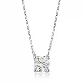 Gümüş Tek Taş Bayan Kolye