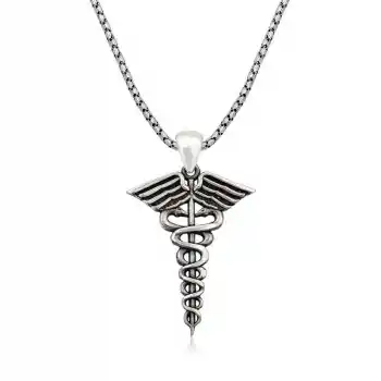 ​Gümüş Tıp Sembolü Kadüse Kolye