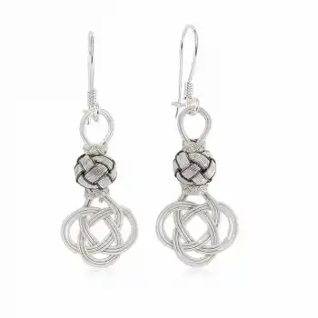 ​Gümüş Trabzon Örmesi Kazaz Kadın Küpe