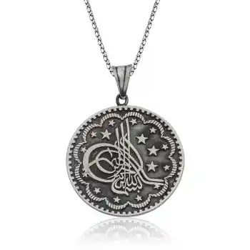 Gümüş Tuğra Kolye