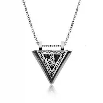 Gümüş Tuğralı Muskalık Kolye